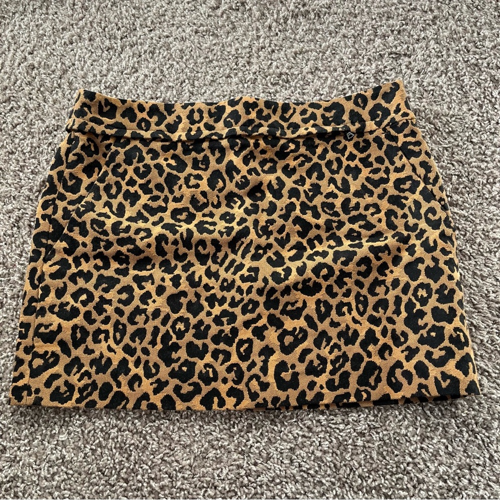 NWOT RARE 3.1 Phillip Lim Leopard Print Mini Skirt with Pockets size 4